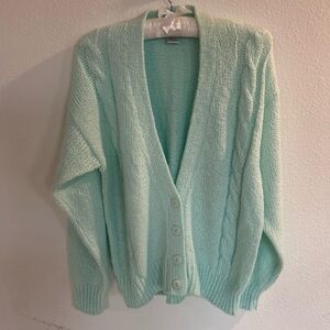 Victoria Jones Petites Ice Blue Cardigan Womens 

Size PM